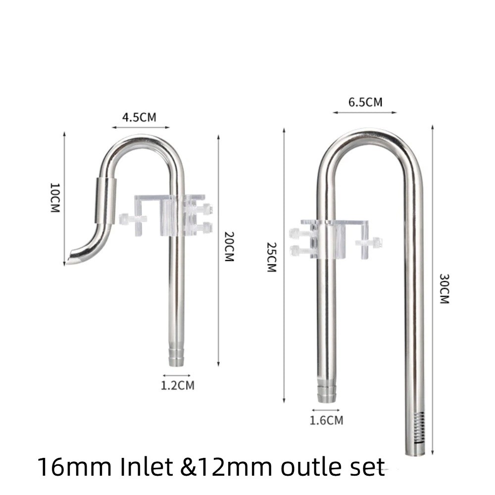 Marine Aquarium Uv Filter - Niet-roestende in- en uitlooppijp 12/16mm 360